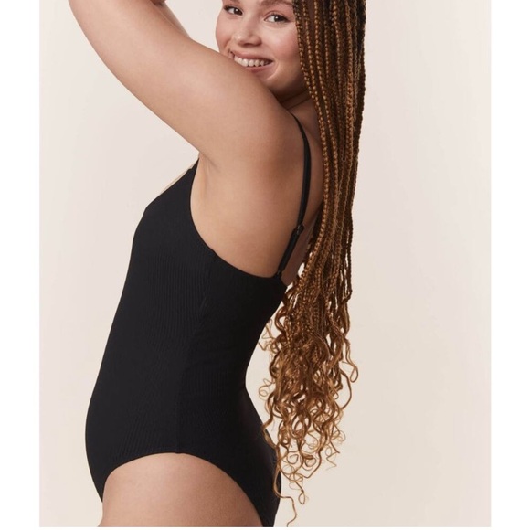 Andie Swim the Amalfi Ribbed One Piece in Black Medium NWT 🔥 - Picture 6 of 6
